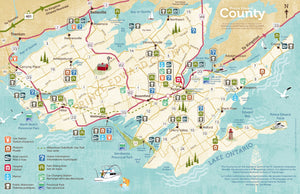 Illustrated map of Prince Edward County by Kelly Panacci