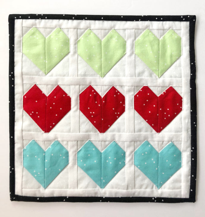 Hearts Mini Quilt with Blossom Basics