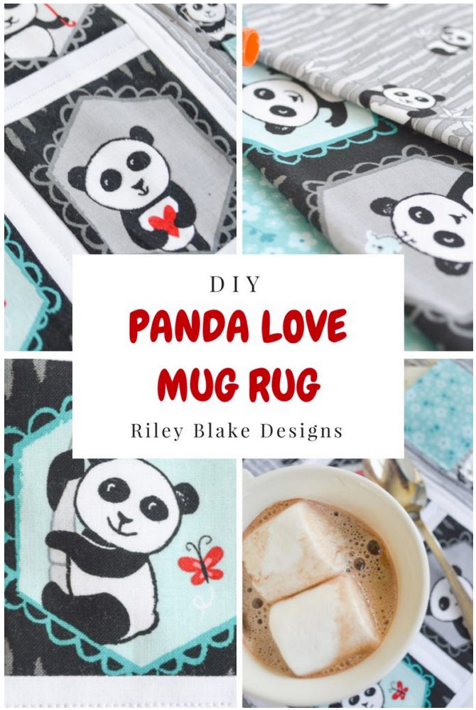 Panda Love Mug Rug Tutorial